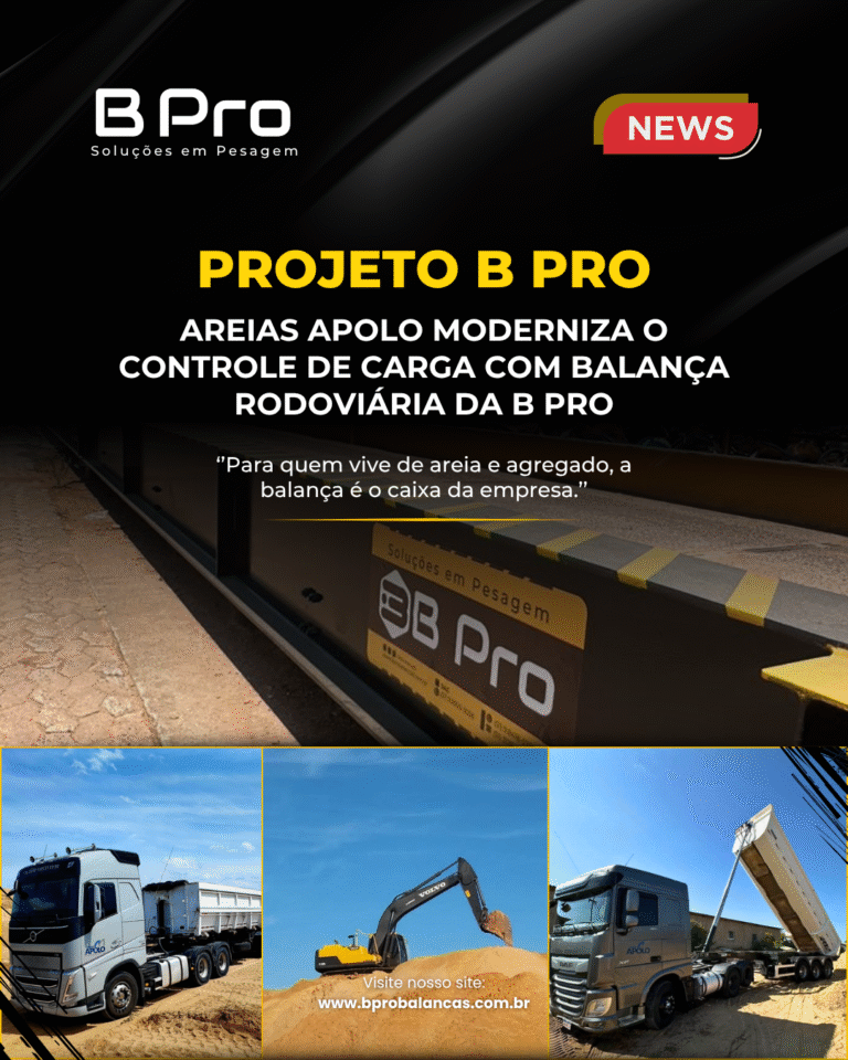 JAZIDAS APOLO MODERNIZA O CONTROLE DE CARGA COM BALANÇA RODOVIÁRIA DA B PRO